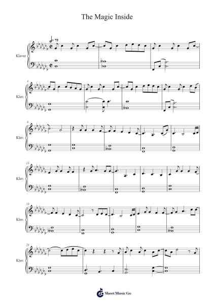 The Magic Inside Sheet Music by Bastian Gautam Wolter Larsen-Arr.Hulking Chilmund