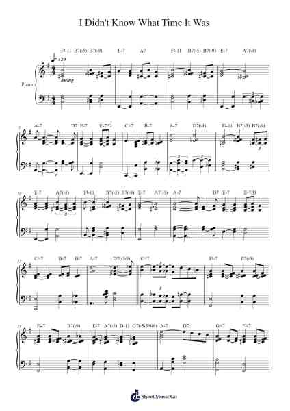 I Didn't Know What Time It Was Sheet Music by Rogers and Hart-Arr.Wyli