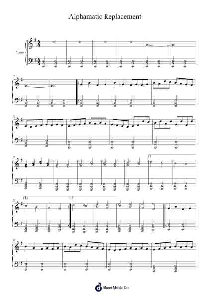 Alphamatic Replacement Sheet Music by undefined-Arr.Wyann Ianli