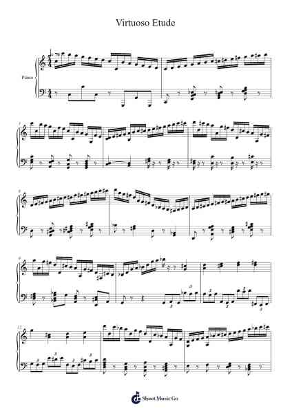 Virtuoso Etude Sheet Music by Beautle-Arr.Perrusk