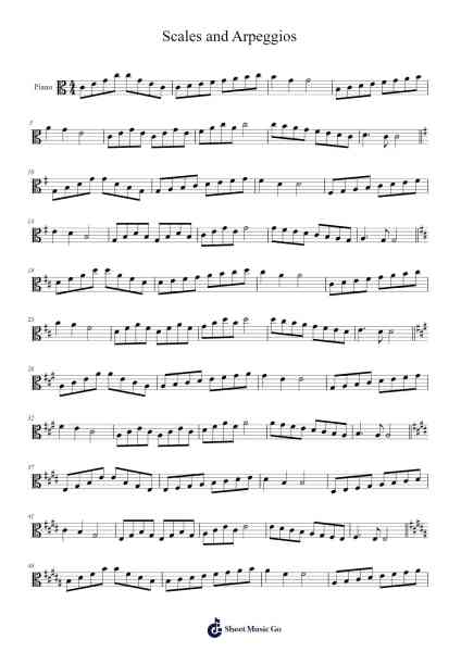 Scales and Arpeggios Sheet Music by undefined-Arr.Bairdbian Lystan