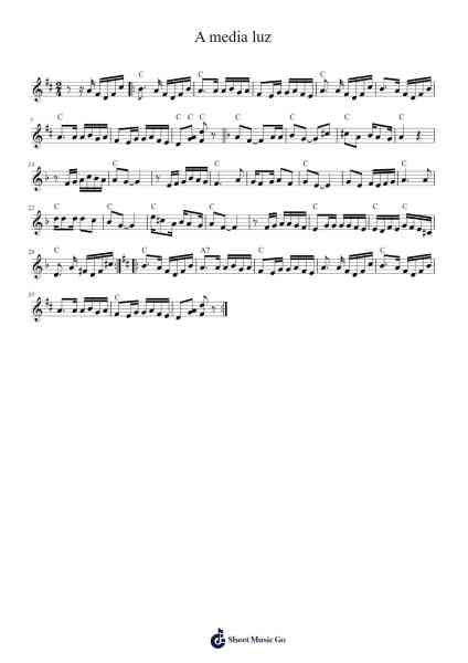 A media luz Sheet Music by Vebrl Treline-Arr.Jaboyle Erve