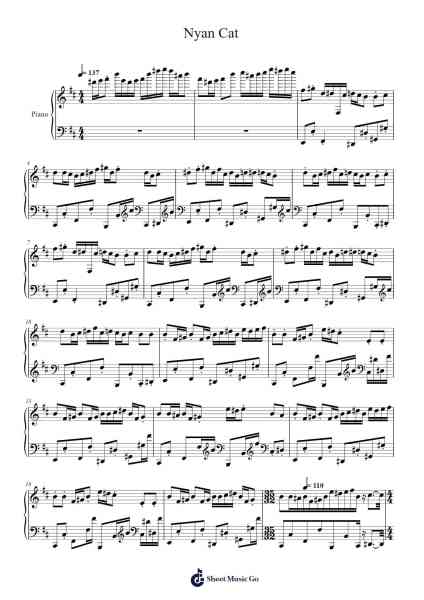 Nyan Cat Sheet Music by undefined-Arr.Felgrace