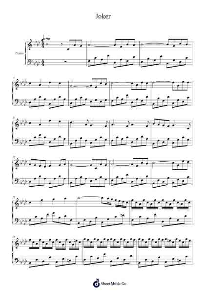Joker Sheet Music by Joakim Sigvald-Arr.Bushdiah Kenthood