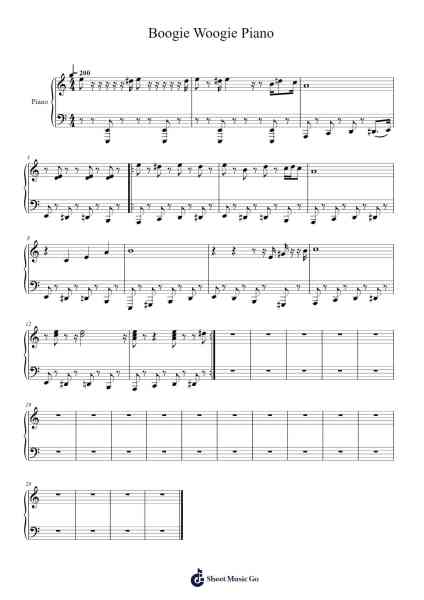 Boogie Woogie Piano Sheet Music by undefined-Arr.Bartblack Jobky