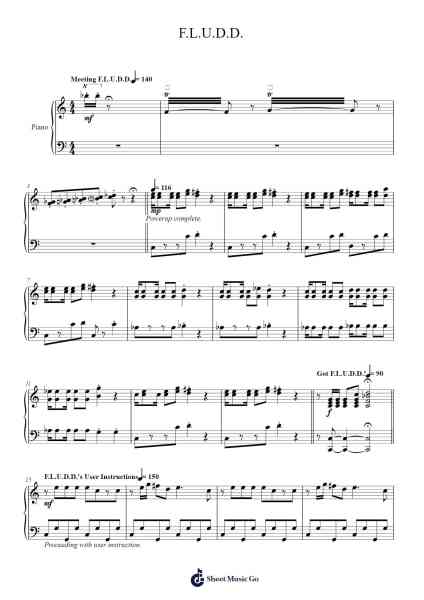 F.L.U.D.D. Sheet Music by Koji Kondo-Arr.Blycarr