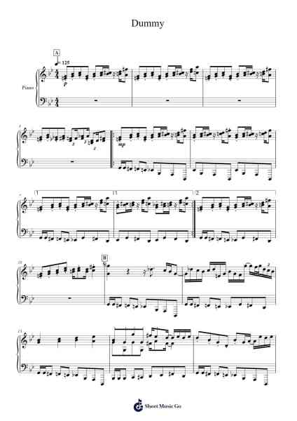 Dummy Sheet Music by Toby Fox-Arr.Kayrist