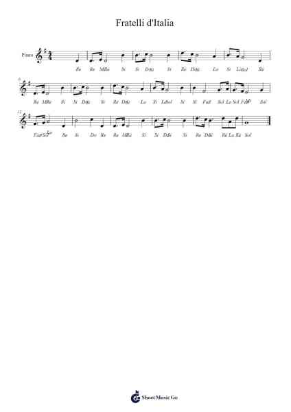 Fratelli d'Italia Sheet Music by Claudio Dall'Albero-Arr.Gwenter Stedi