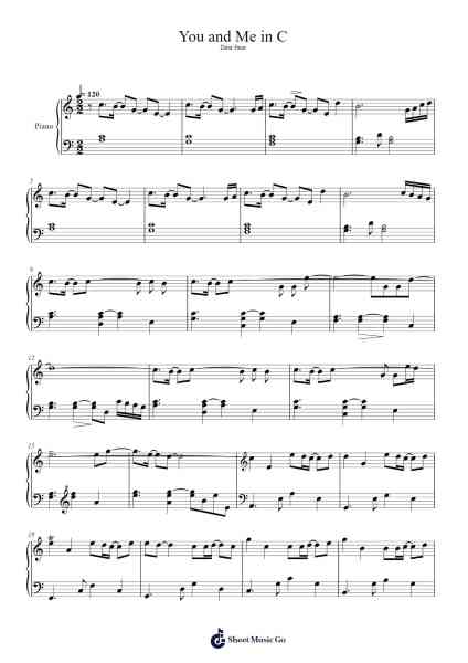 You and Me in C Sheet Music by Emi1yLee-Arr.Dunbeck