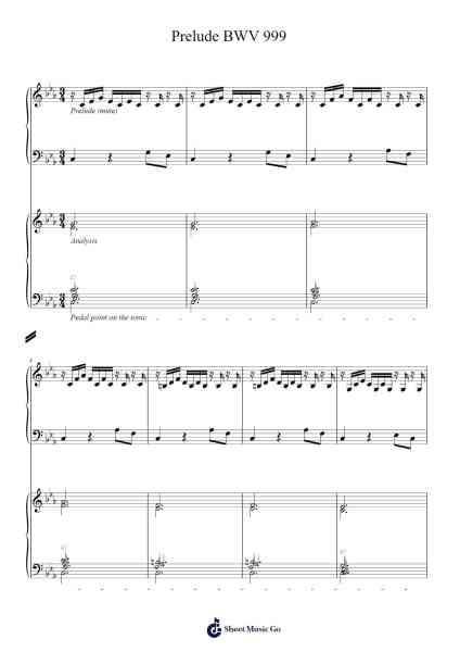 Prelude in C Minor, BWV 999 Sheet Music by Johann Sebastian Bach-Arr.Steino'neil Erdine