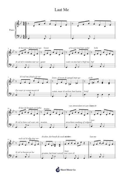 Laat Me Sheet Music by Ramses Shaffy-Arr.Jobhume