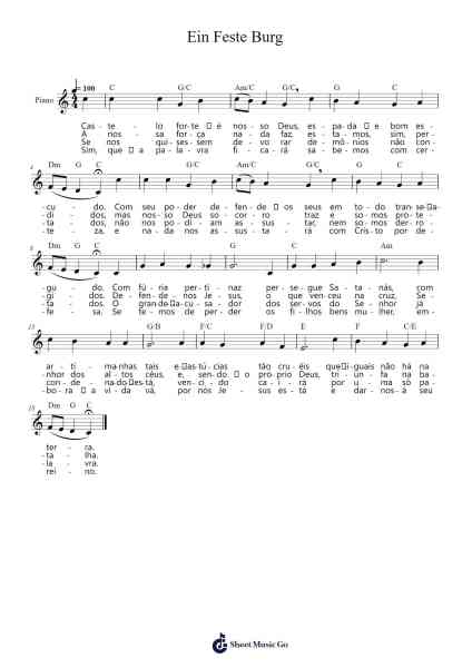 Ein Feste Burg ist unser Gott Sheet Music by Martin Luther-Arr.Glennsie