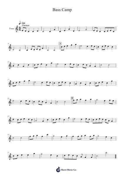 Bass Camp Sheet Music by undefined-Arr.Sigice