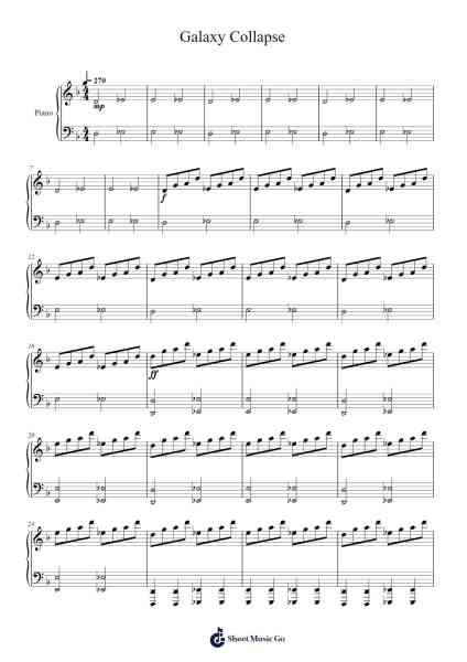 Galaxy Collapse Sheet Music by Kurokotei-Arr.Chilflower