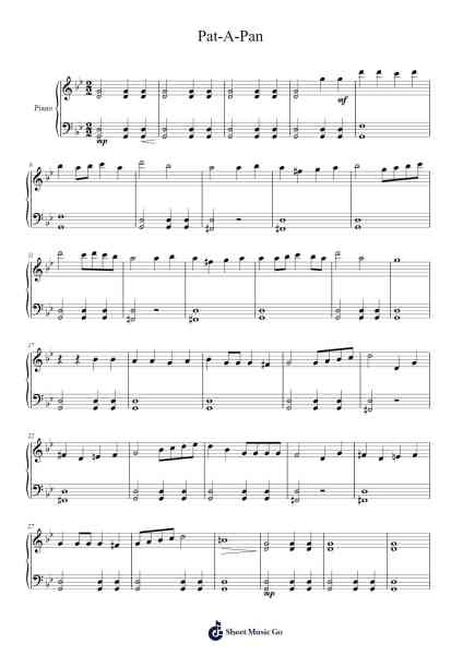 Pat-A-Pan Sheet Music by Natalie Marrero-Arr.Trelyn