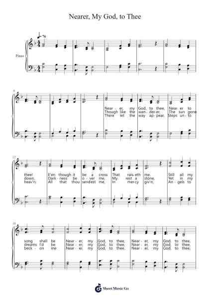 Nearer, My God, to Thee Sheet Music by undefined-Arr.Noelje