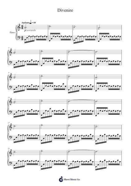 Divenire Sheet Music by Ludovico Einaudi-Arr.Hearstlynch