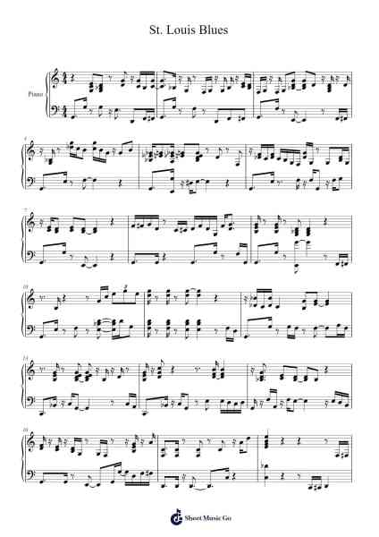 St. Louis Blues in G Major Musica per pianoforte di Herbie Hancock - Arr.Mollwalsh Dinions