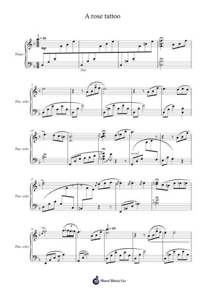 A rose tattoo Sheet Music by Yuji Ohno-Arr.Fordlome