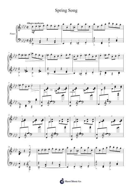 Spring Song Sheet Music by Zez Confrey-Arr.Taykin Wertor