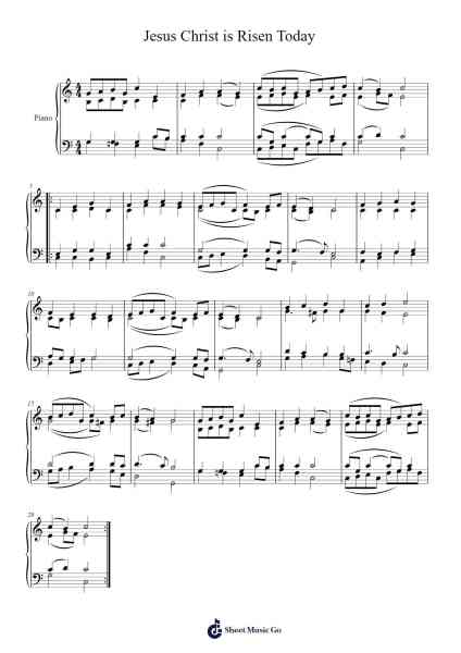 Jesus Christ is Risen Today Sheet Music by undefined-Arr.Sijoyce