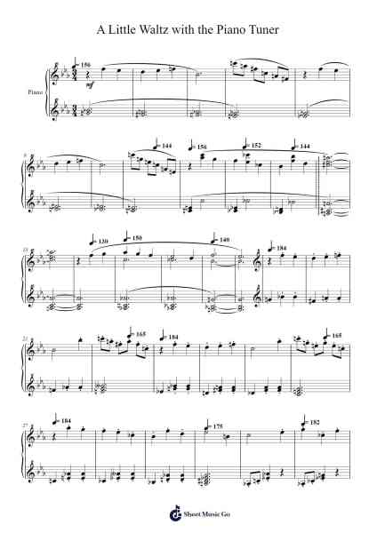A little waltz with the piano tuner Sheet Music by Edward Leo-Arr.Blithefrey