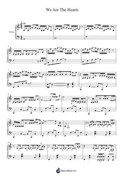 We Are The Hearts Sheet Music by Dia-Arr.Yvettenat Iveshall