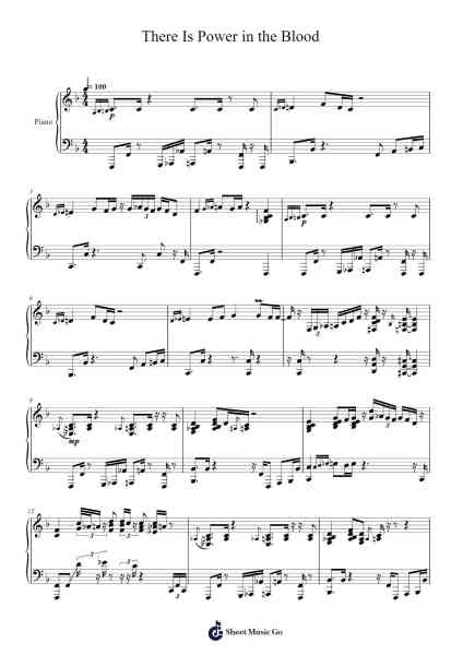 There Is Power in the Blood Sheet Music by Love-nsky-Arr.Churmike