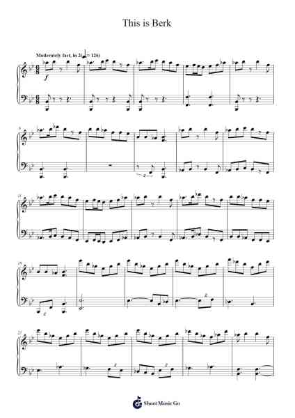 This is Berk Sheet Music by John Powell-Arr.Sylsia Kerrsel