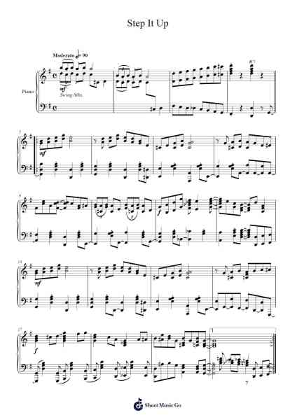 Step It Up Sheet Music by Tom Brier-Arr.Brownend Bonckey