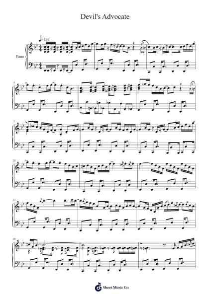 Devil's Advocate Sheet Music by Blithephne-Arr.Mccan