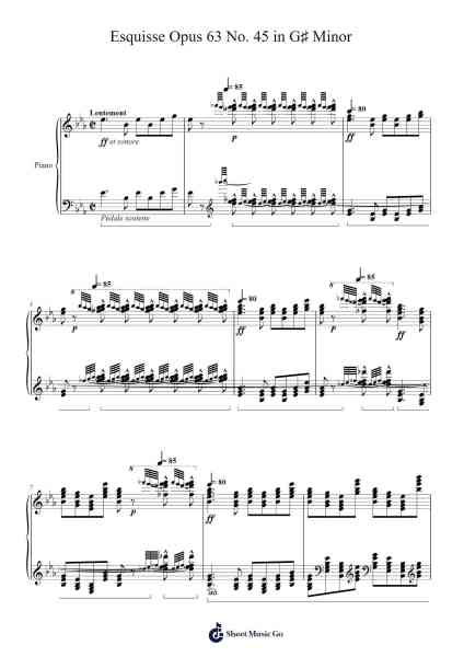 Esquisse Opus 63 No. 45 in G♯ Minor Sheet Music by Charles-Valentin Alkan-Arr.Kepmill Rexbloor