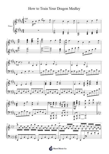 How to Train Your Dragon Medley Sheet Music by undefined-Arr.Churmike
