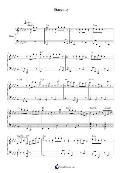 Staccato Sheet Music by Paul Mauriat-Arr.Eipsyale
