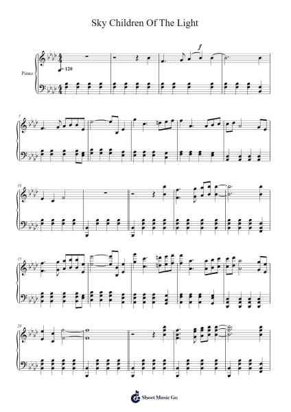 Sky Children Of The Light Sheet Music by Vincent Diamante-Arr.Jeamesqy