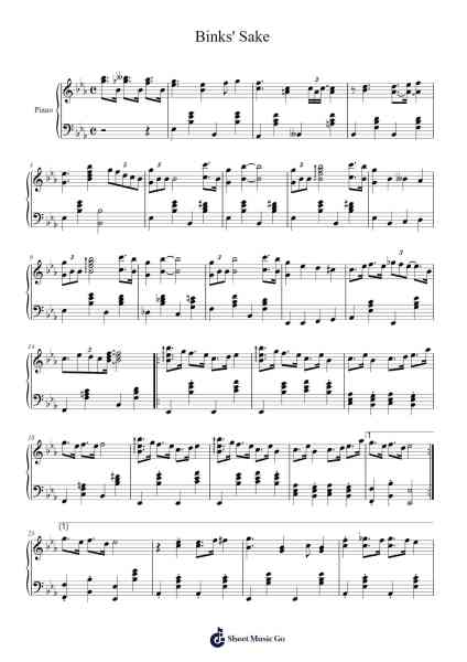 Binks' Sake Sheet Music by Kohei Tanaka-Arr.Fordtodd