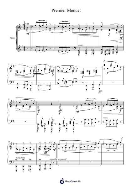 Premier Menuet Sheet Music by Erik Satie-Arr.Joedrich