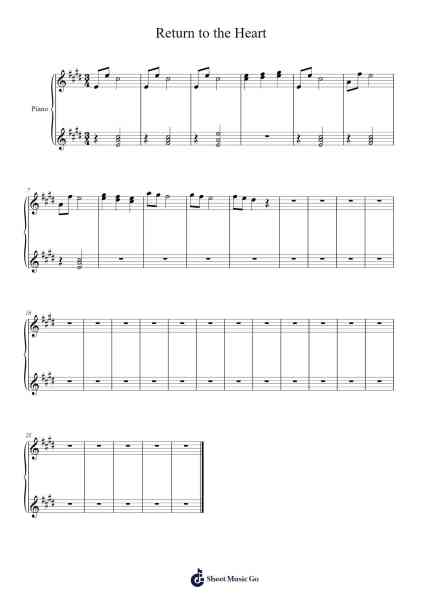 Return to the Heart Sheet Music by David Lanz-Arr.Urrite