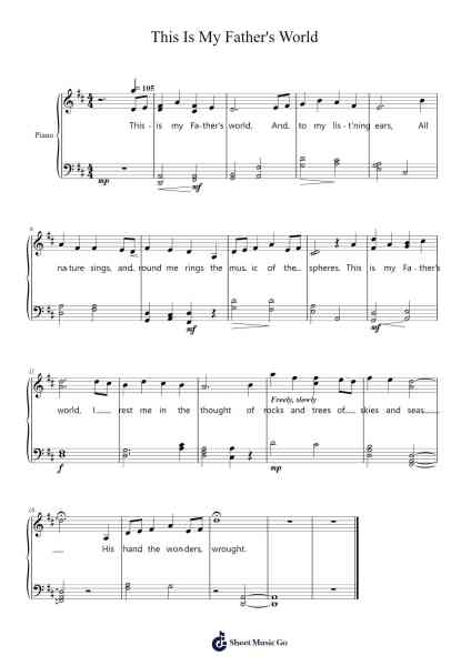 This Is My Father's World Sheet Music by Dryjack Gilesly-Arr.Huthorne
