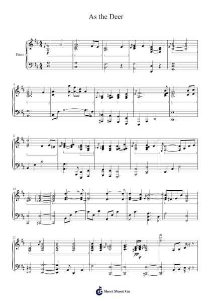 As the Deer Sheet Music by Love-nsky-Arr.Mollpag