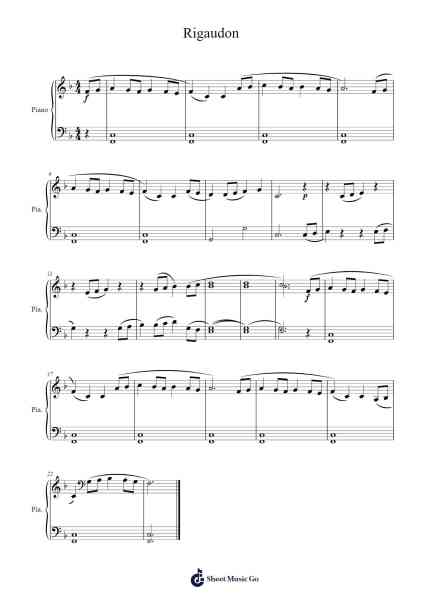 Rigaudon Sheet Music by undefined-Arr.Wanje Phoefra