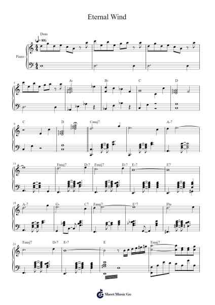 Eternal Wind (Final Fantasy III) - for Piano Sheet Music by undefined-Arr.Humbart Browningboyd