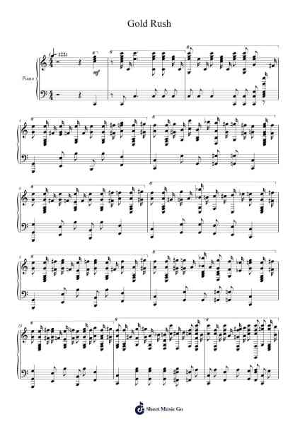 Gold Rush Sheet Music by Kevin MacLeod-Arr.Gilphia