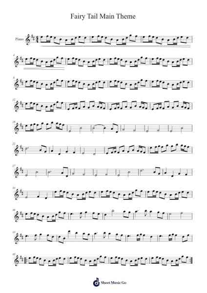 Fairy Tail Main Theme Sheet Music by undefined-Arr.Laupound