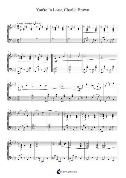 You're In Love, Charlie Brown Sheet Music by Vince Guaraldi-Arr.Temky Pisoll