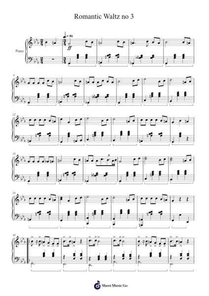 Romantic Waltz no 3 Sheet Music by Tom Cruz Kappa-Arr.Benga