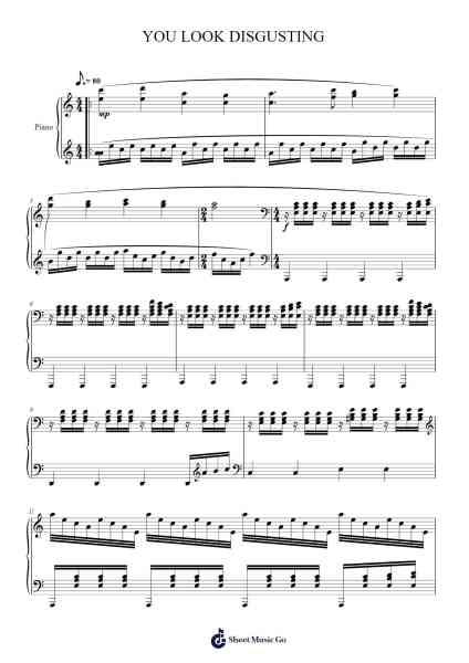 YOU LOOK DISGUSTING Sheet Music by undefined-Arr.Malclaude