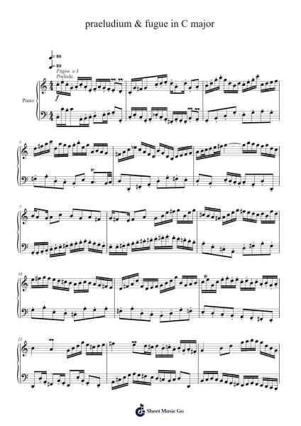 praeludium & fugue in C major Sheet Music by undefined-Arr.Trollstal