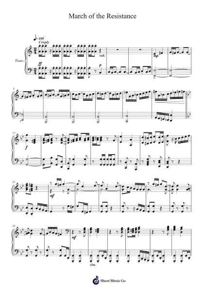March of the Resistance Sheet Music by John Williams-Arr.Walshfox