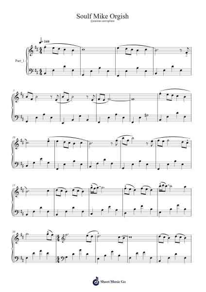 Soulf Mike Orgish Sheet Music by Mike Orgish-Arr.Scottcy Bachfinn
